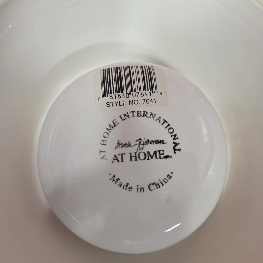 Trish Richman For At Home Ceramic Dog / Cat Food Bowl